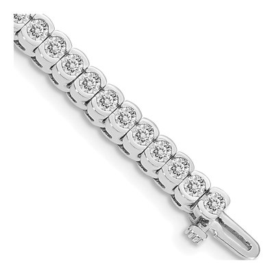14K White Gold Tennis Bracelet