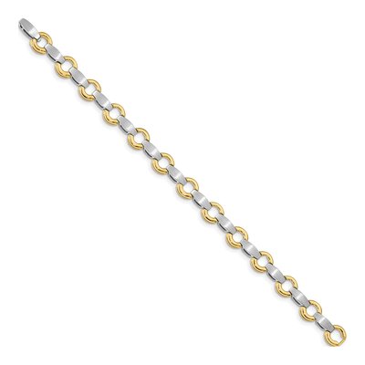 14K Two-Tone Gold Add-A-Diamond Bracelet Mounting – view 2