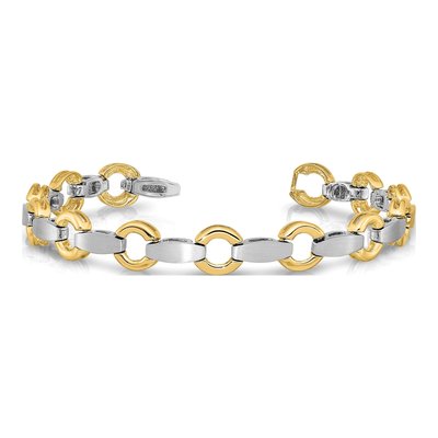 14K Two-Tone Gold Add-A-Diamond Bracelet Mounting – view 3