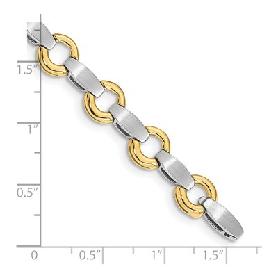14K Two-Tone Gold Add-A-Diamond Bracelet Mounting – view 4