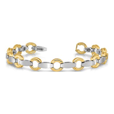 14K Two-Tone Gold Add-A-Diamond Bracelet Mounting – view 5