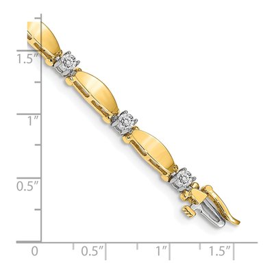 14K Two-Tone Gold 1.13 ct tw Diamond Tennis Bracelet Mounting – view 4