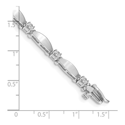 14K White Gold 1.13 ct tw Diamond Tennis Bracelet Mounting – view 4