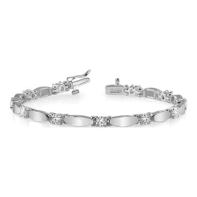 14K White Gold 1.13 ct tw Diamond Tennis Bracelet Mounting – view 5