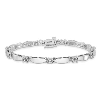 14K White Gold 1.87 ct tw Diamond Tennis Bracelet Mounting – view 5