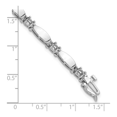 14K White Gold 1.87 ct tw Diamond Tennis Bracelet Mounting – view 6