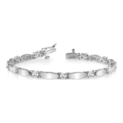 14K White Gold 1.87 ct tw Diamond Tennis Bracelet – view 5