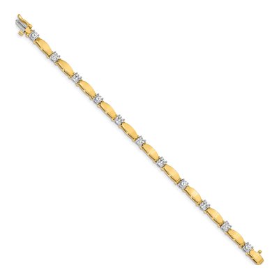 14K Two-Tone Gold 2.75 ct tw Diamond Tennis Bracelet Mounting – view 2
