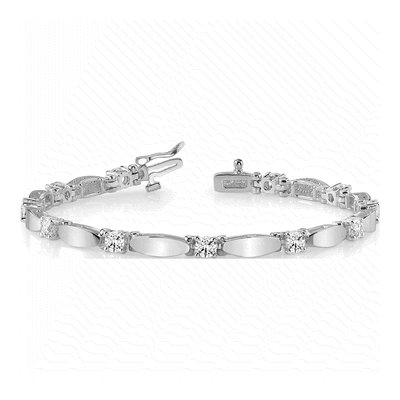 14K White Gold 2.75 ct tw Diamond Tennis Bracelet Mounting – view 3