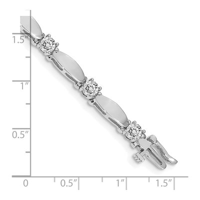 14K White Gold 2.75 ct tw Diamond Tennis Bracelet Mounting – view 4