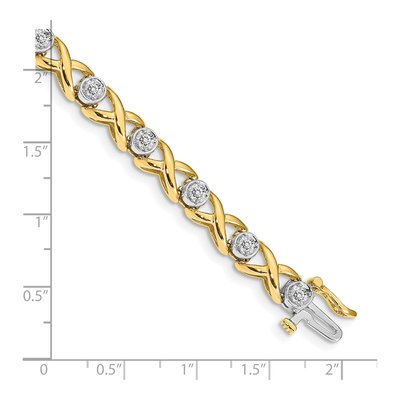 14K Two-Tone Gold 1 ct tw Tennis Bracelet Mounting – view 4
