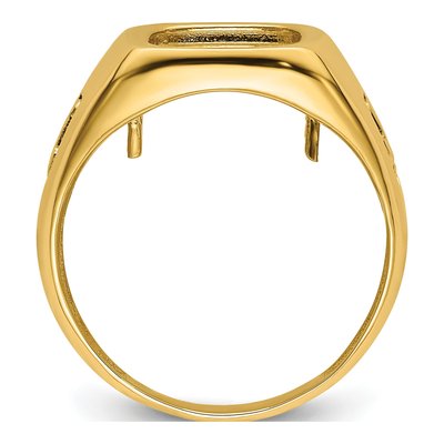 Men's 14K Yellow Gold Masonic Ring Mounting – view 2