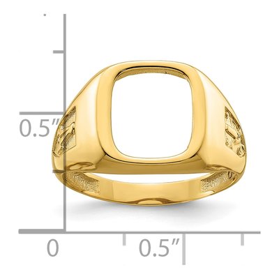 Men's 14K Yellow Gold Masonic Ring Mounting – view 5