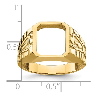 Men's 14K Yellow Gold Masonic Ring Mounting – view 6