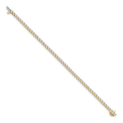 14K Yellow Gold 2.4 ct tw Diamond Tennis Bracelet Mounting – view 2