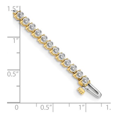 14K Yellow Gold 2.4 ct tw Diamond Tennis Bracelet Mounting – view 4