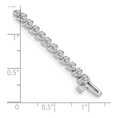 14K White Gold 2.4 ct tw Diamond Tennis Bracelet Mounting – view 4