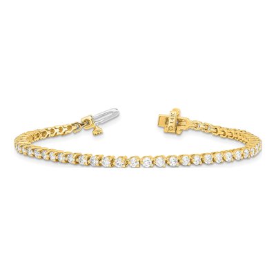 14K Yellow Gold 3.3 ct tw Diamond Tennis Bracelet Mounting – view 4