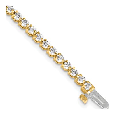 14K Yellow Gold 3.3 ct tw Diamond Tennis Bracelet Mounting