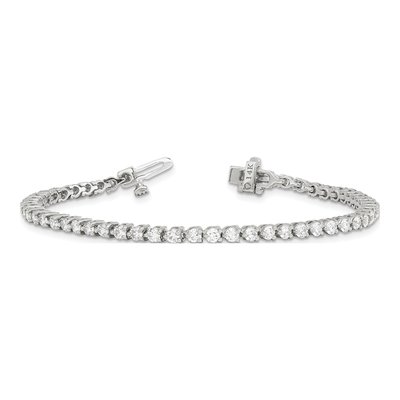 14K White Gold 3.3 ct tw Diamond Tennis Bracelet Mounting – view 6