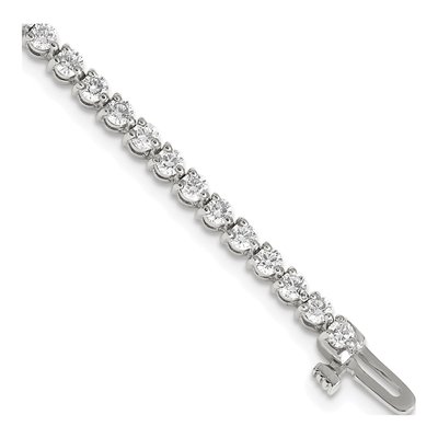 14K White Gold 3.3 ct tw Diamond Tennis Bracelet Mounting