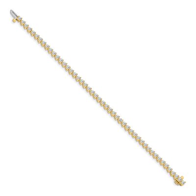 14K Yellow Gold 4.3 ct tw Diamond Tennis Bracelet Mounting – view 2