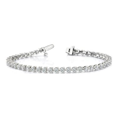 14K White Gold 4.3 ct tw Diamond Tennis Bracelet Mounting – view 5
