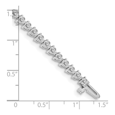 14K White Gold 4.3 ct tw Diamond Tennis Bracelet Mounting – view 6