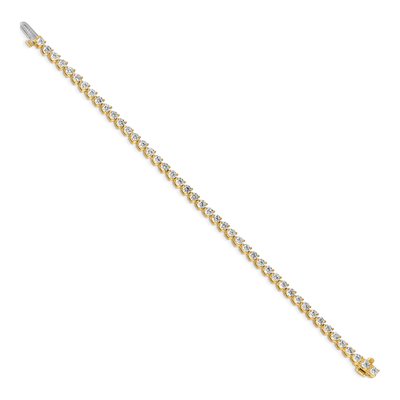 14K Yellow Gold 4.73 ct tw Diamond Tennis Bracelet Mounting – view 2