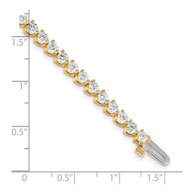 14K Yellow Gold 4.73 ct tw Diamond Tennis Bracelet Mounting – view 4