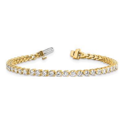 14K Yellow Gold 4.73 ct tw Diamond Tennis Bracelet Mounting – view 5