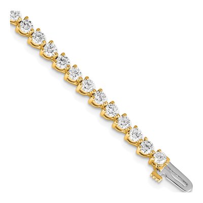 14K Yellow Gold 4.73 ct tw Diamond Tennis Bracelet Mounting