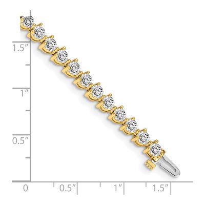 14K Yellow Gold 6.15 ct tw Diamond Tennis Bracelet Mounting – view 4