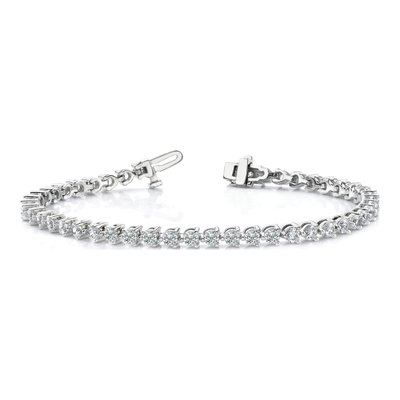 14K White Gold 6.15 ct tw Diamond Tennis Bracelet Mounting – view 3