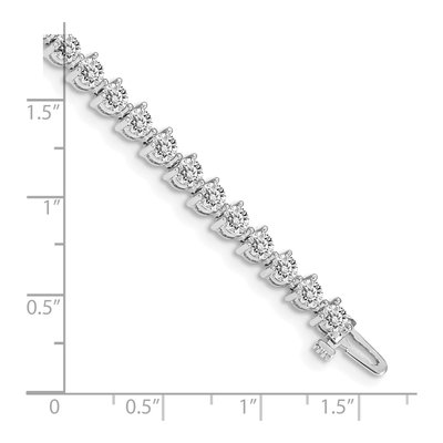 14K White Gold 6.15 ct tw Diamond Tennis Bracelet Mounting – view 4