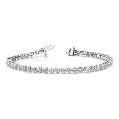 14K White Gold 6.15 ct tw Diamond Tennis Bracelet Mounting – view 5