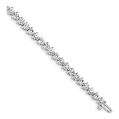 14K White Gold 6.15 ct tw Diamond Tennis Bracelet Mounting