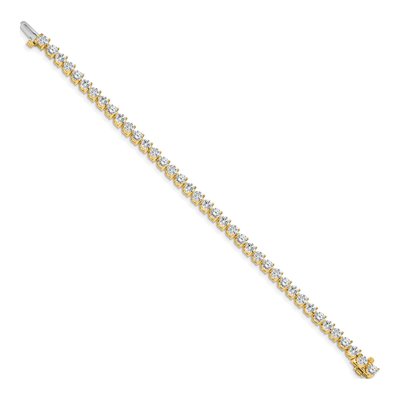 14K Yellow Gold 7 ct tw Diamond Tennis Bracelet Mounting – view 2