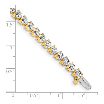 14K Yellow Gold 7 ct tw Diamond Tennis Bracelet Mounting – view 4
