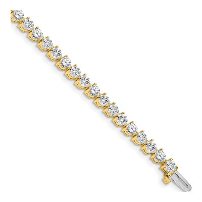 14K Yellow Gold 7 ct tw Diamond Tennis Bracelet Mounting