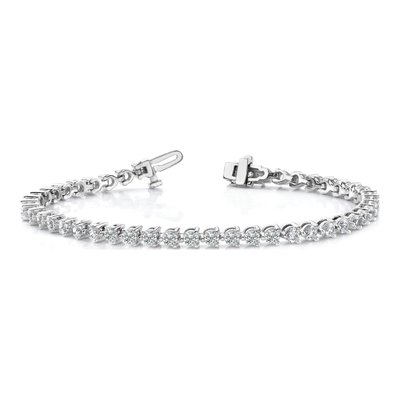 14K White Gold 7 ct tw Diamond Tennis Bracelet Mounting – view 3
