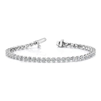 14K White Gold 7 ct tw Diamond Tennis Bracelet Mounting – view 5