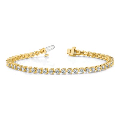 14K Yellow Gold 8.5 ct tw Diamond Tennis Bracelet Mounting – view 3