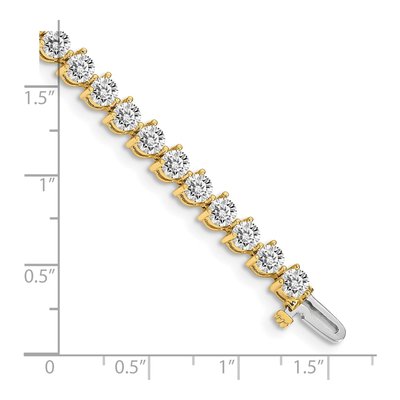 14K Yellow Gold 8.5 ct tw Diamond Tennis Bracelet Mounting – view 4