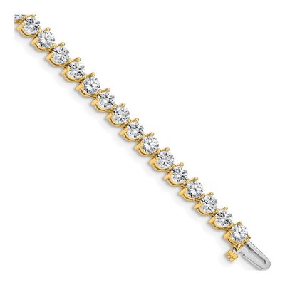 14K Yellow Gold 8.5 ct tw Diamond Tennis Bracelet Mounting