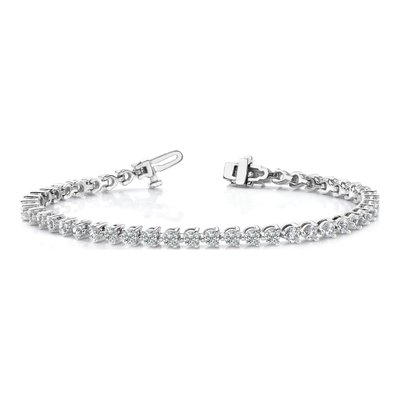 14K White Gold 8.5 ct tw Diamond Tennis Bracelet Mounting – view 3