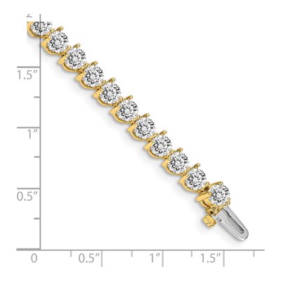 14K Yellow Gold 10.2 ct tw Diamond Tennis Bracelet Mounting – view 4