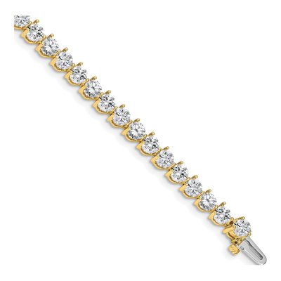 14K Yellow Gold 10.2 ct tw Diamond Tennis Bracelet Mounting