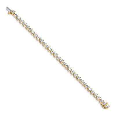 14K Yellow Gold 10.2 ct tw Diamond Tennis Bracelet – view 2