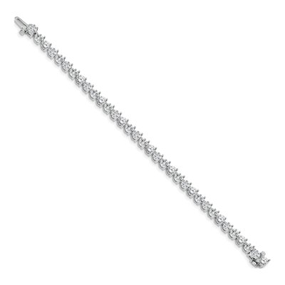 14K White Gold 10.2 ct tw Diamond Tennis Bracelet Mounting – view 2